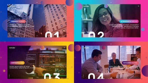 Videohive Colorful Gradient Corporate Slides 23580559