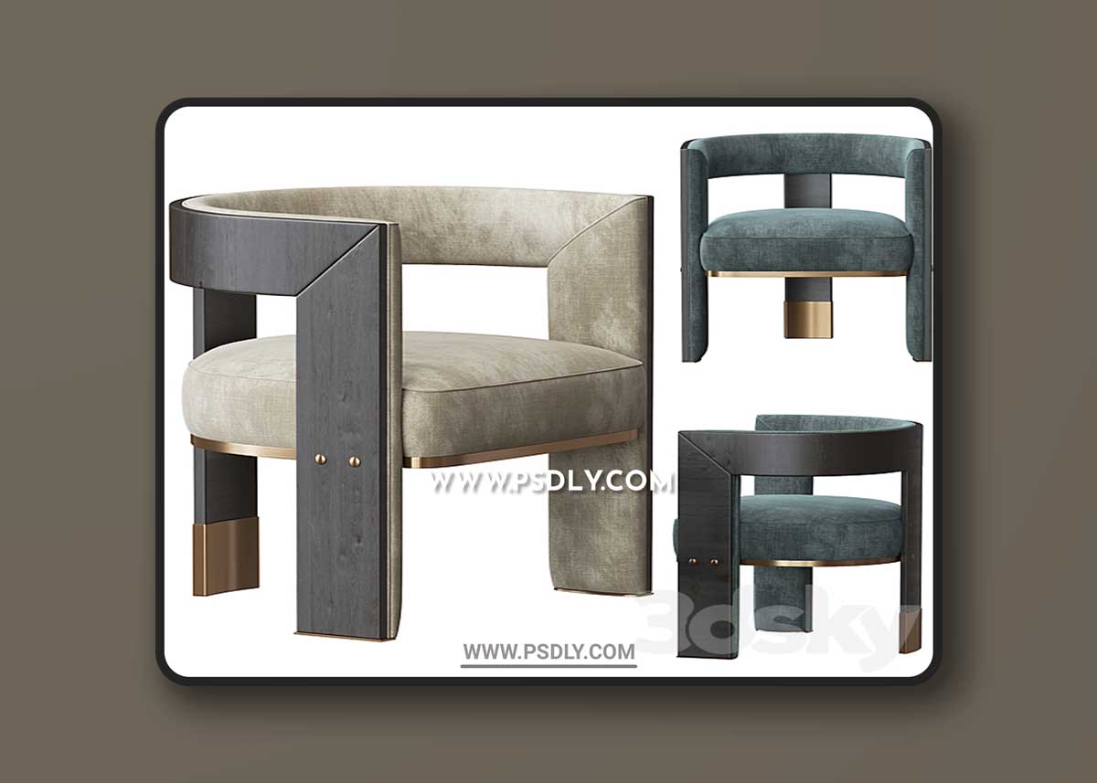 Porustudio BROOKLYN chair 3D Model