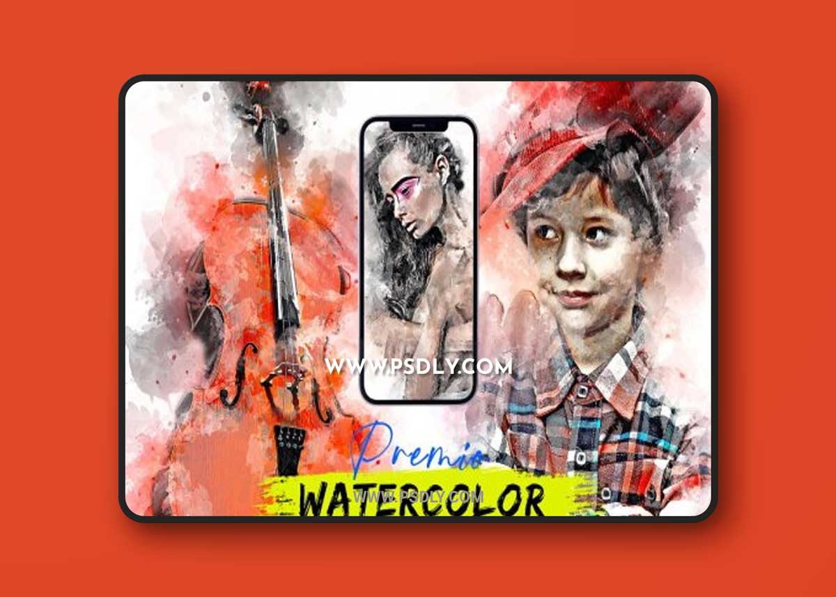 Premio Watercolor Photoshop Action
