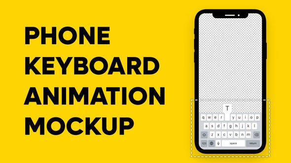 Videohive Phone Keyboard Animation Mockup 35797388