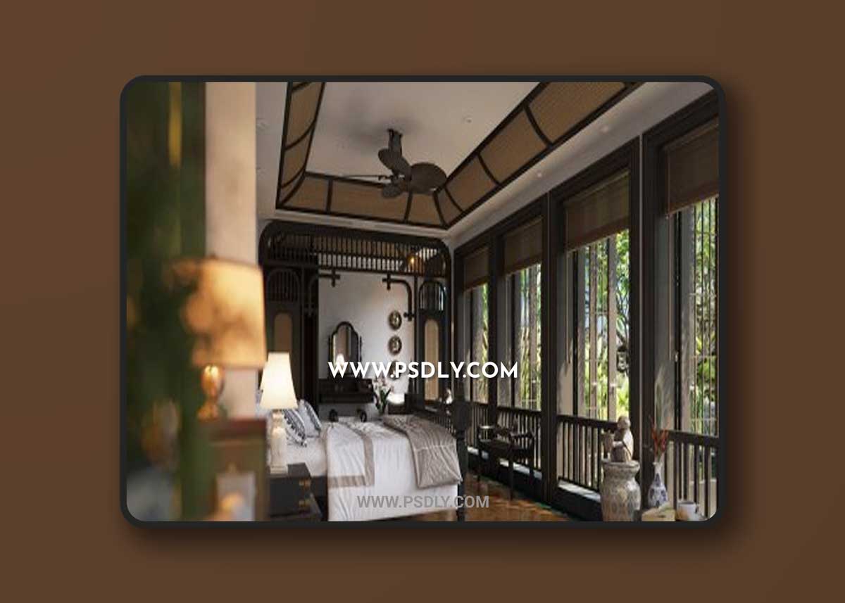 Retreat Interior With Indochine Style By Sinh NguyenRetreat Interior With Indochine Style By Sinh Nguyen