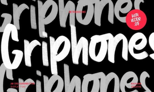 Griphones SVG Handwritten Font