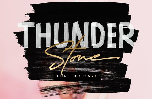 Thunder Stone Font Duo+OpenSVG 2641780