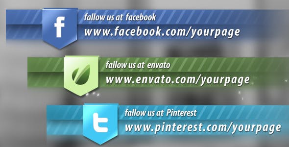 Videohive Social Flag Lower Third 6079194