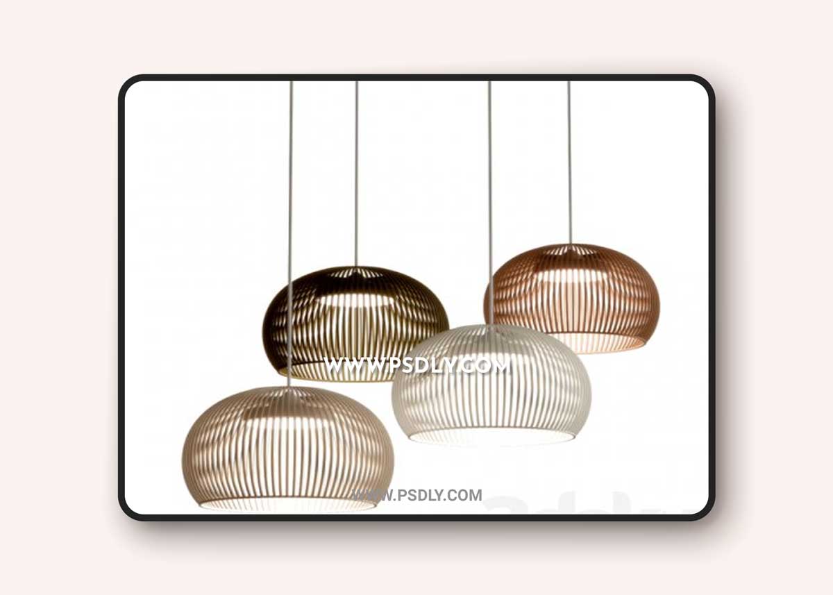 Suspension Luminaire Bois 3D Model