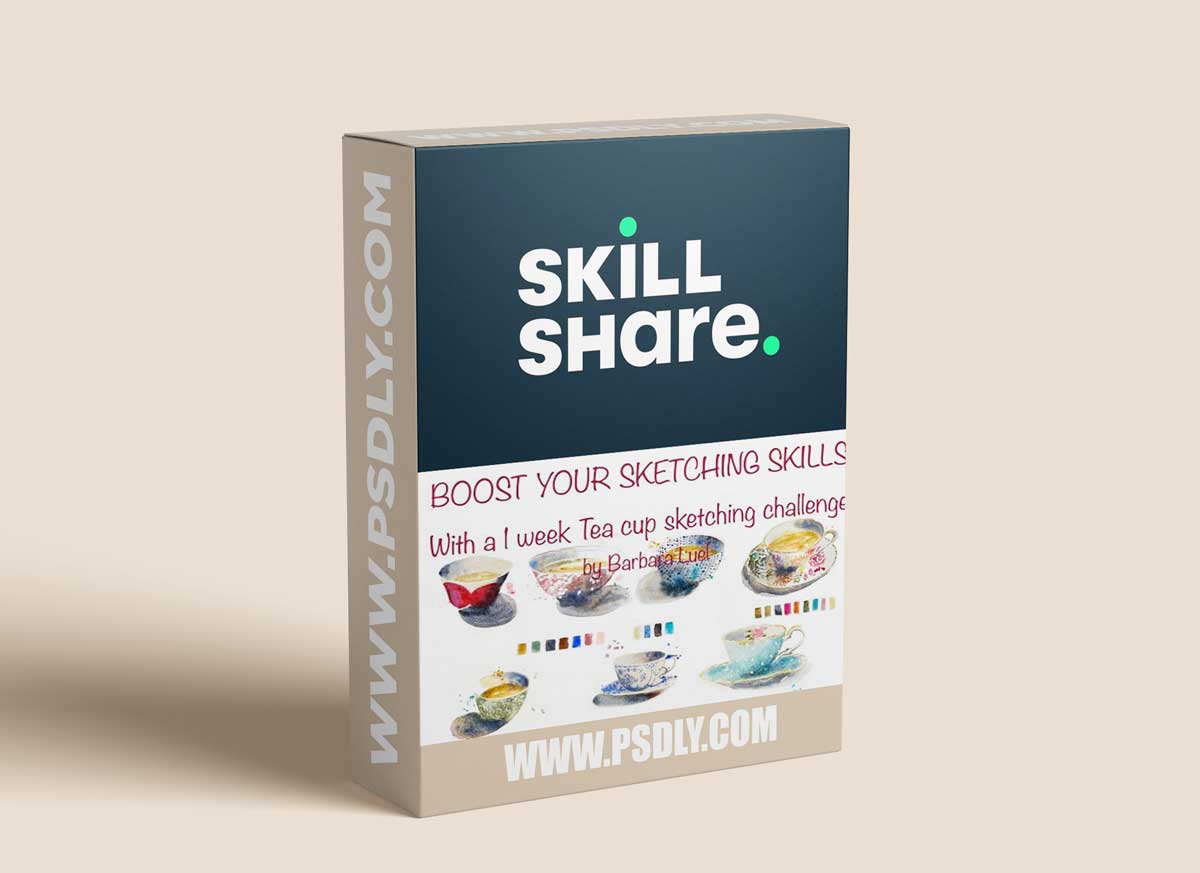 Watercolor Sketching Challenge: 7 Days of Tea Cups to boost your skills !