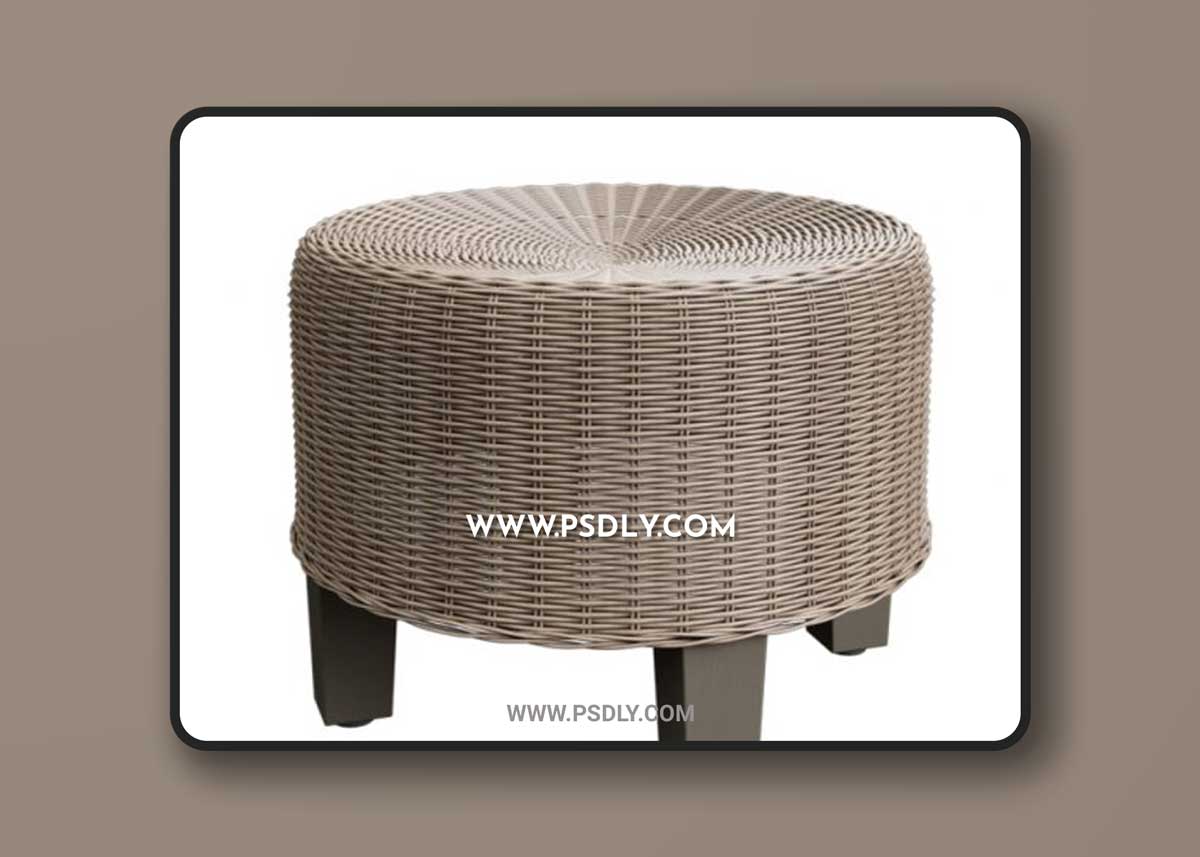Wicker ottoman Ikea Sky 3D Model