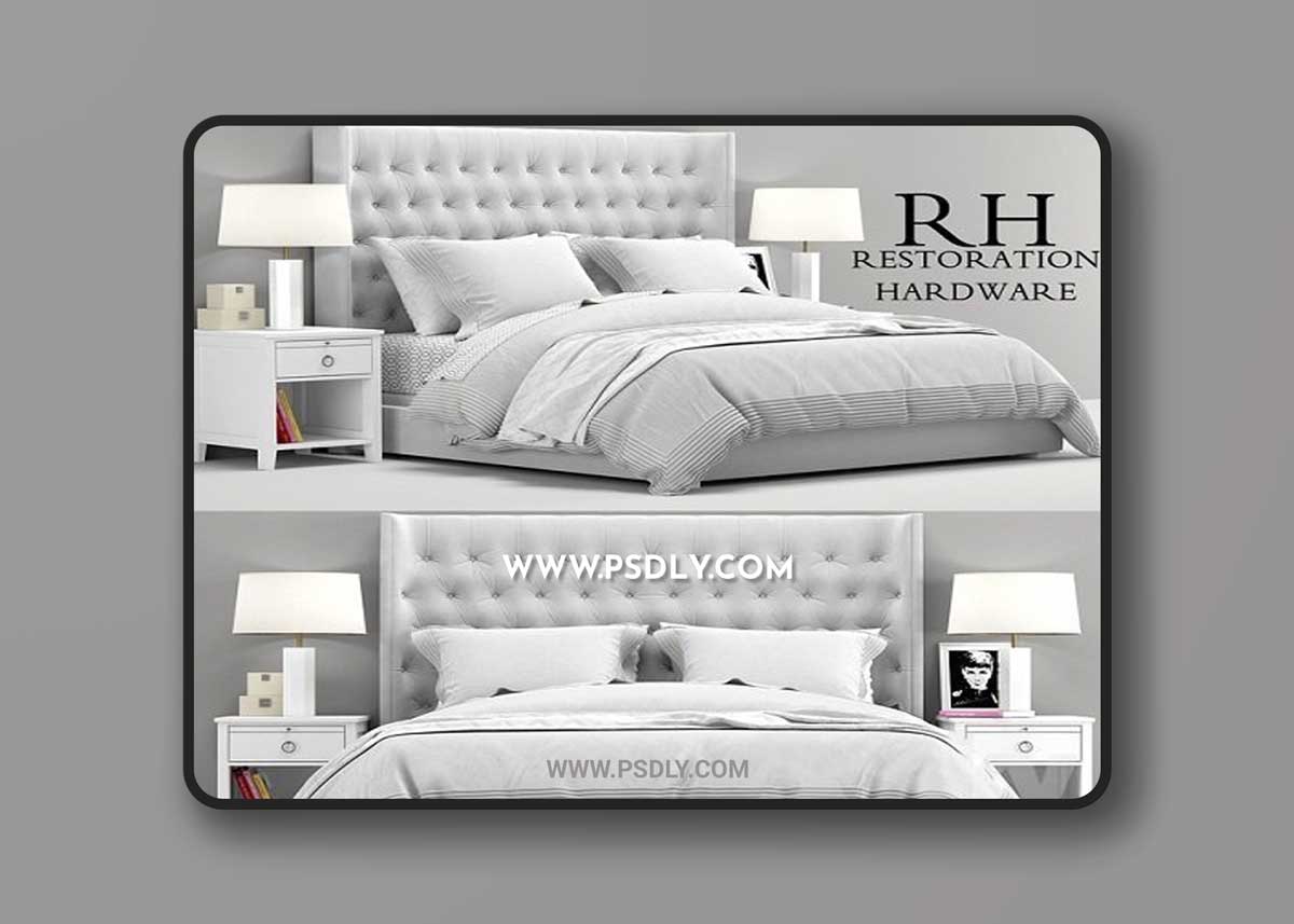 Zadie bed collection, RH Teen 3D Model