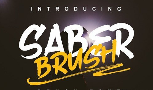 Saber Brush Font 4444410