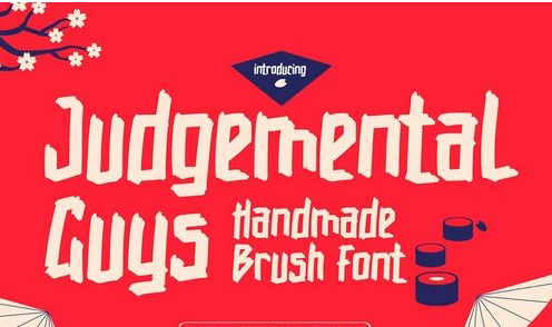 Judgemental Guys - Handmade Brush Font
