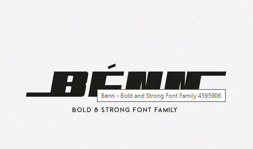 Benn - Bold and Strong Font Family 4595906