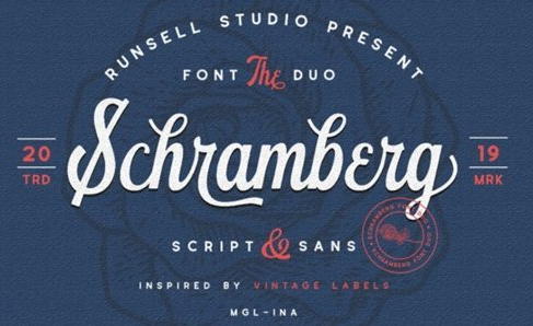 Schramberg Font Duo + Logo Template 3895087