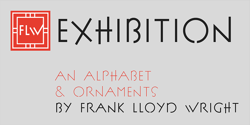 P22 FLW Exhibition Font Family - 4 Fonts