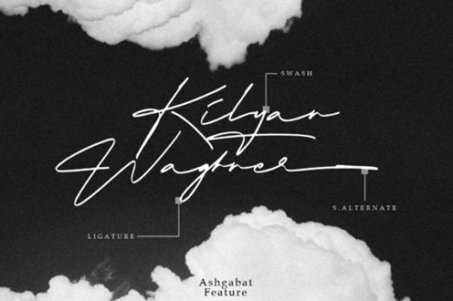 Ashgabat Natural Signature Font
