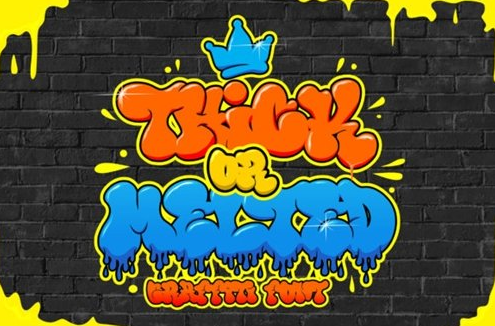 Thick or Melted Font
