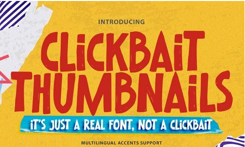 Clickbait Thumbnails - Cartoon Font