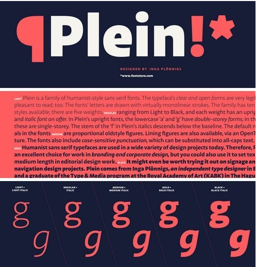 Plein Font Family - 10 Fonts