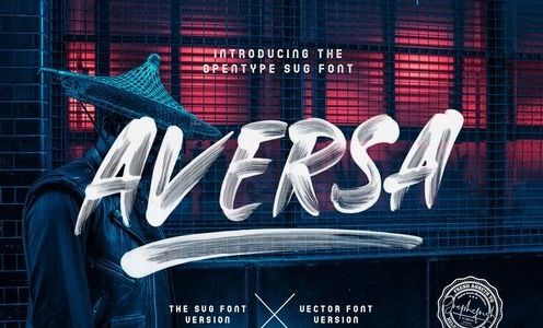 Aversa SVG Font + 27 Brushes 3689299