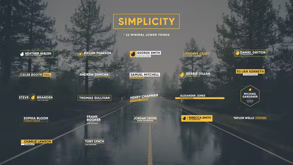 Videohive 22 Minimal Lower Thirds 35654455