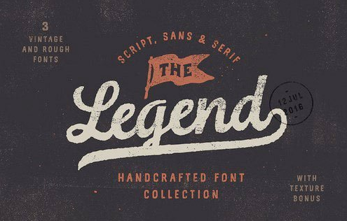 The Legend Font trio + texture bonus 784335