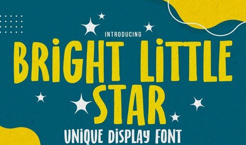 Bright Little Star - Unique Display Font