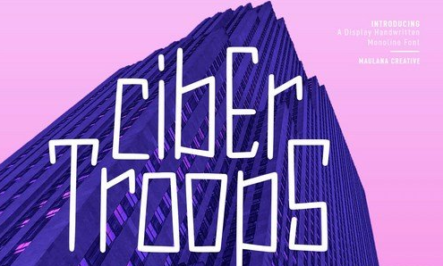 Cybertroops Display Handwritten Font