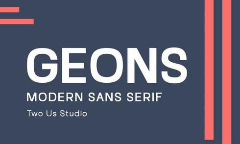 Geons - Modern Sans Serif