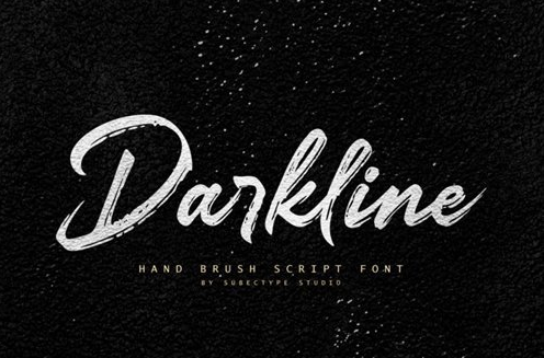 Darkline / Brush Script Font 4022160