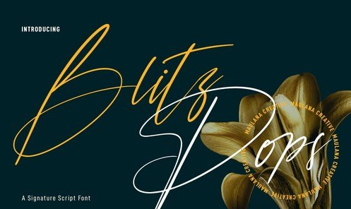 Blitz Pops Signature Script Font