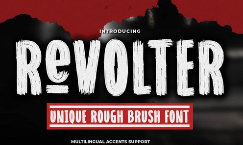 Revolter - Unique Rough Brush Font