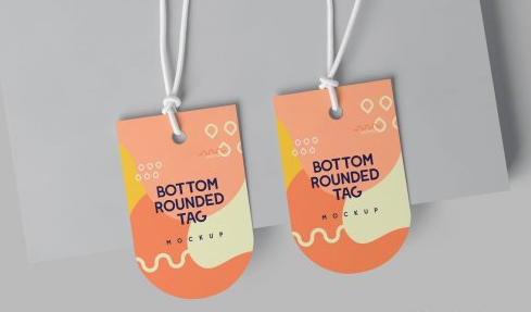 CreativeMarket - Side Oval Shape Tag Mockups 6865438