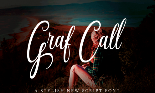 Graf Call New Stylish Script Font 2356474