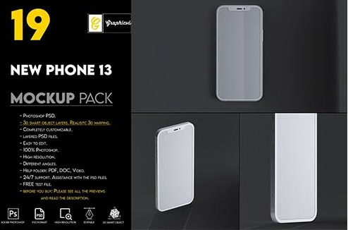 CreativeMarket - Phone 13 Mockup 6844239