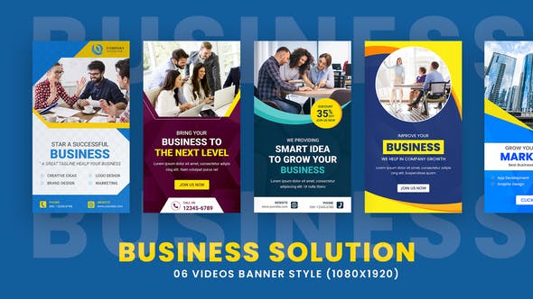 Videohive Business Marketing Ads Set Stories Pack 35662641