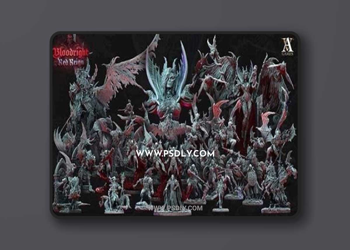 3D Print Models Bloodright Red Reign Set 3D Model