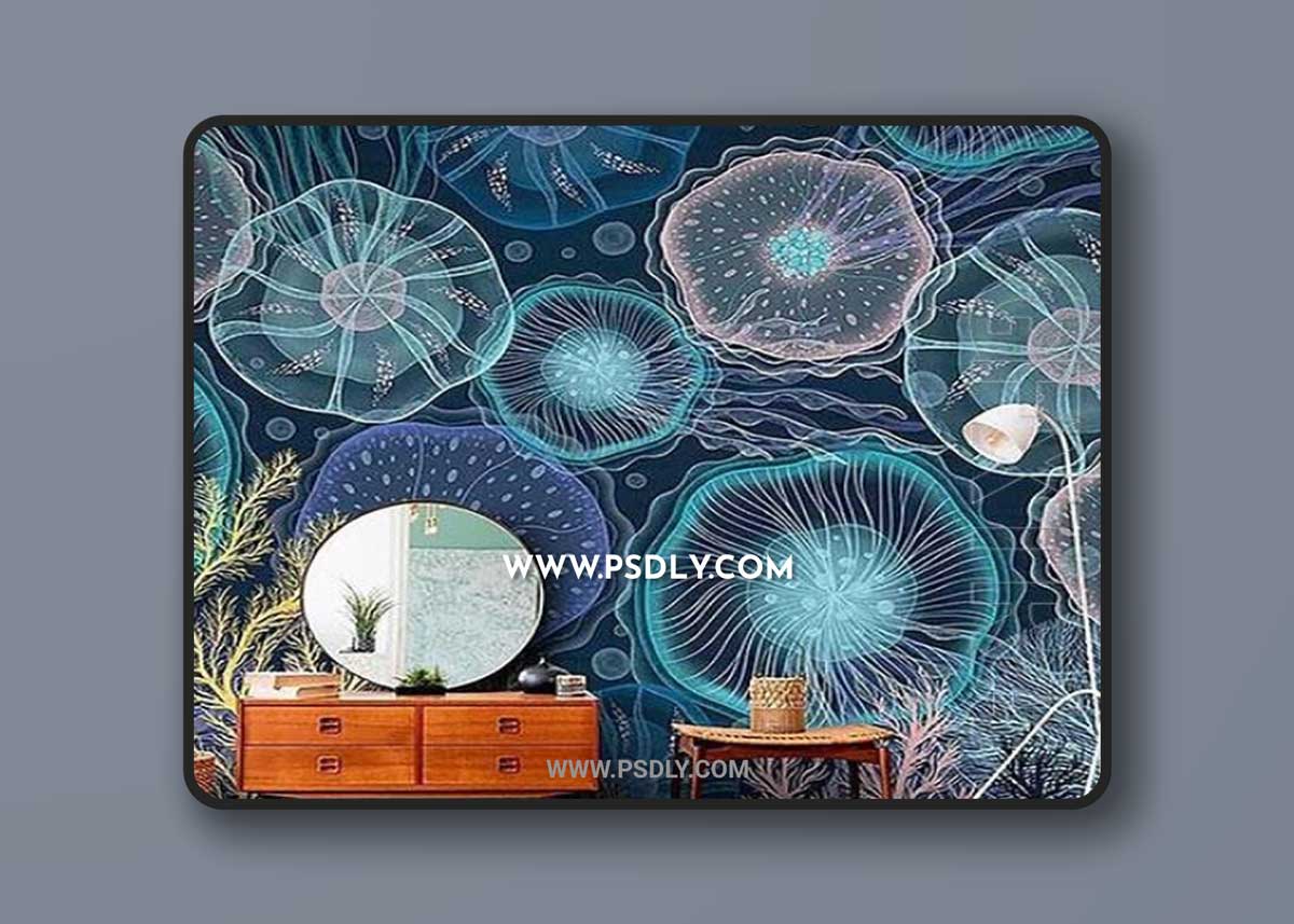 3D texture Jellyfish and algae 3D Model