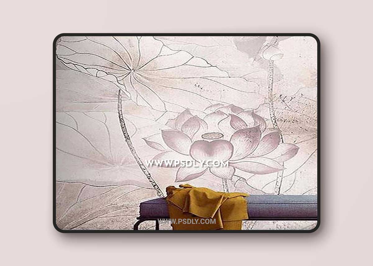 3D texture lotus flowers closeup