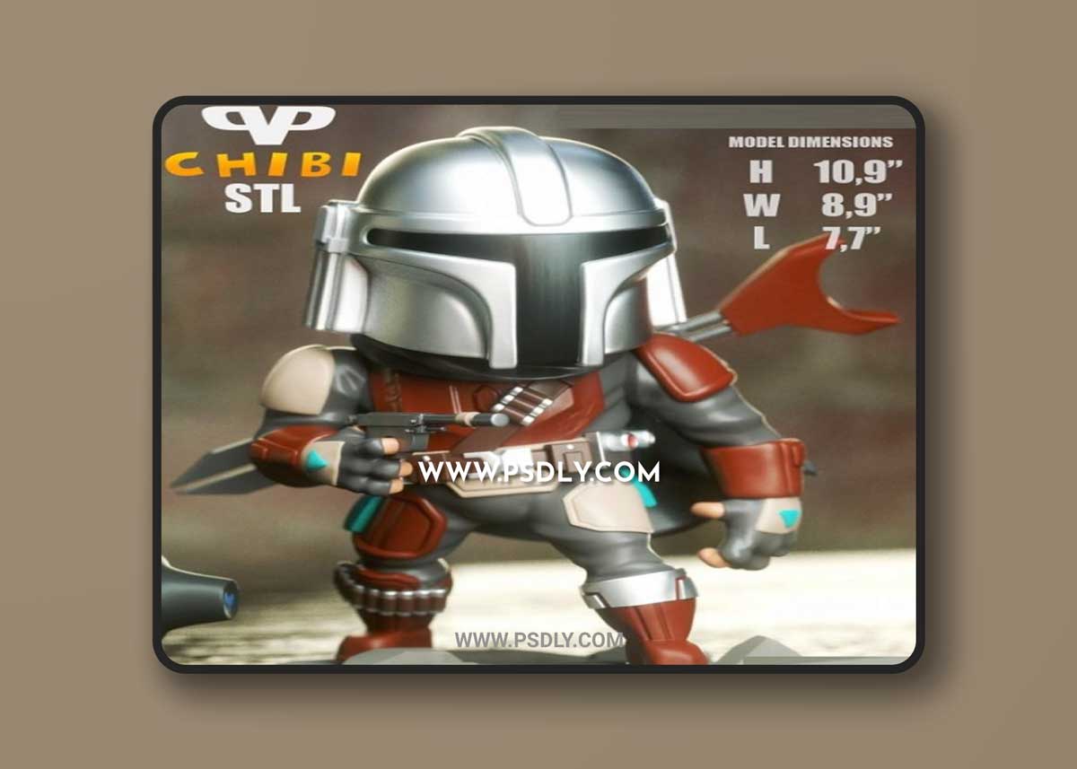 3DXM - Mandalorian Chibi 3D Model