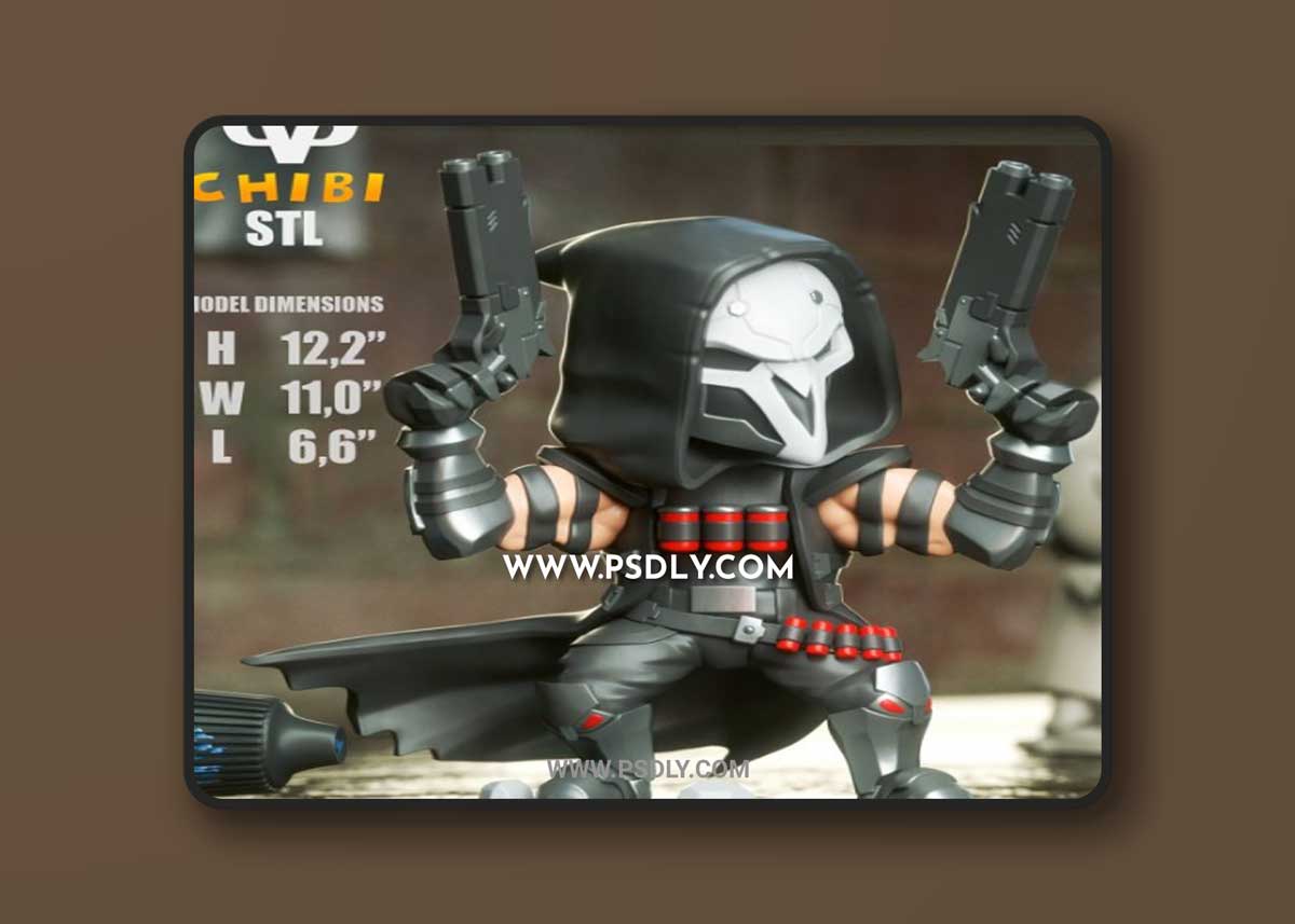 3DXM - Overwatch Reaper Chibi 3D Model