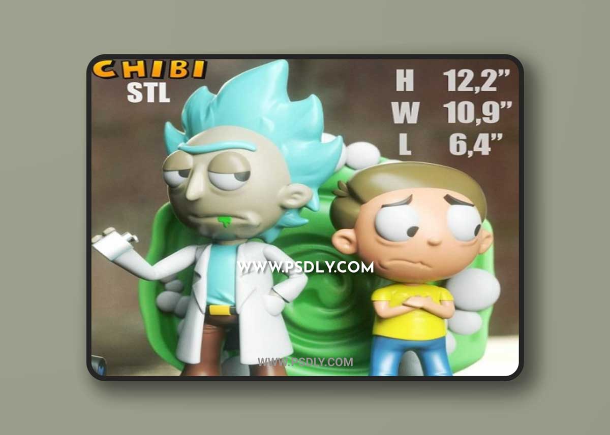 3DXM - Rick And Morty Chibi 3D Model