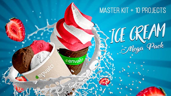 Videohive Ice Cream Promo Mega Pack 20935546