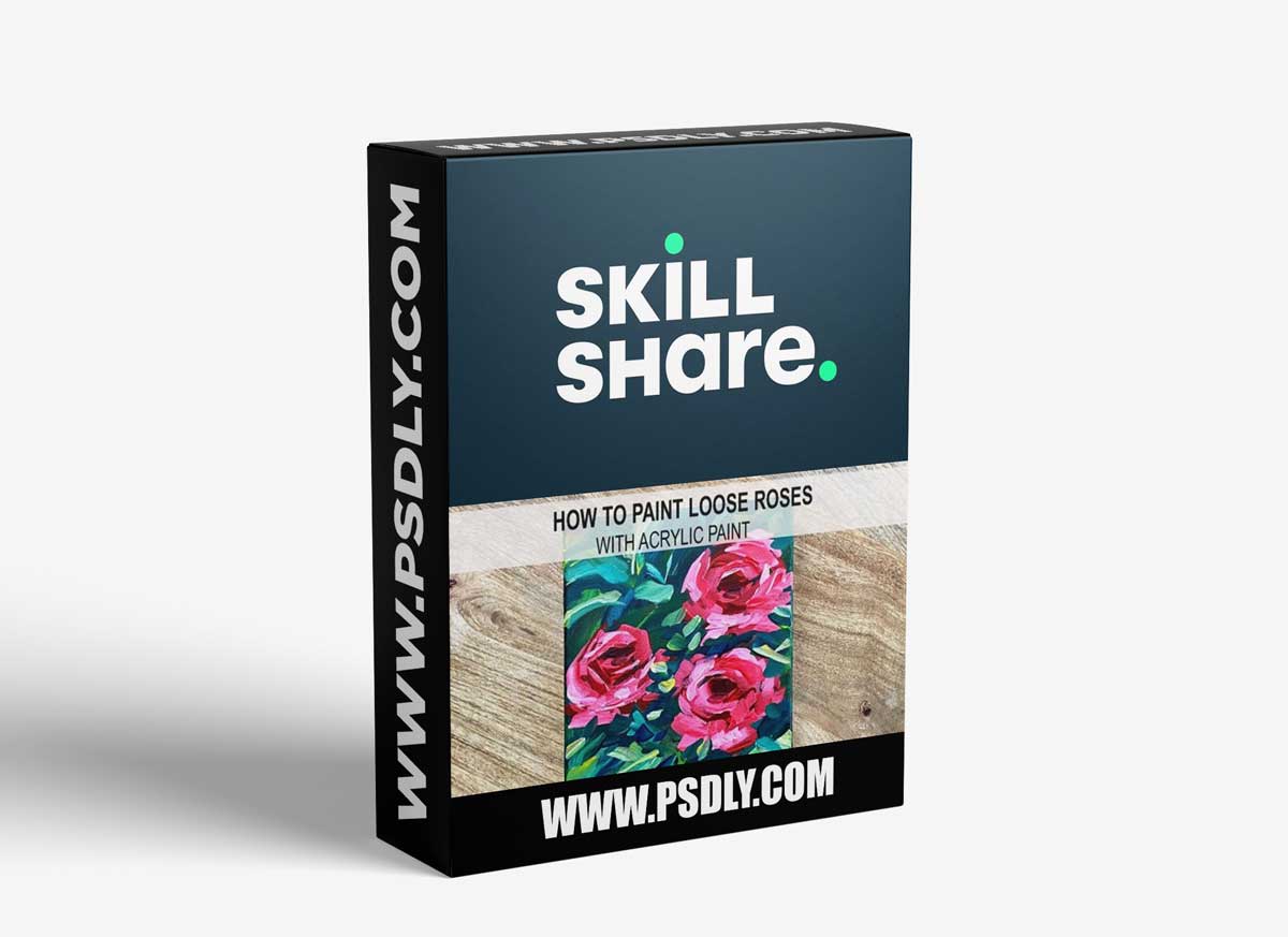 Acrylic Painting: Learn How to Paint Loose Red Roses for Beginners