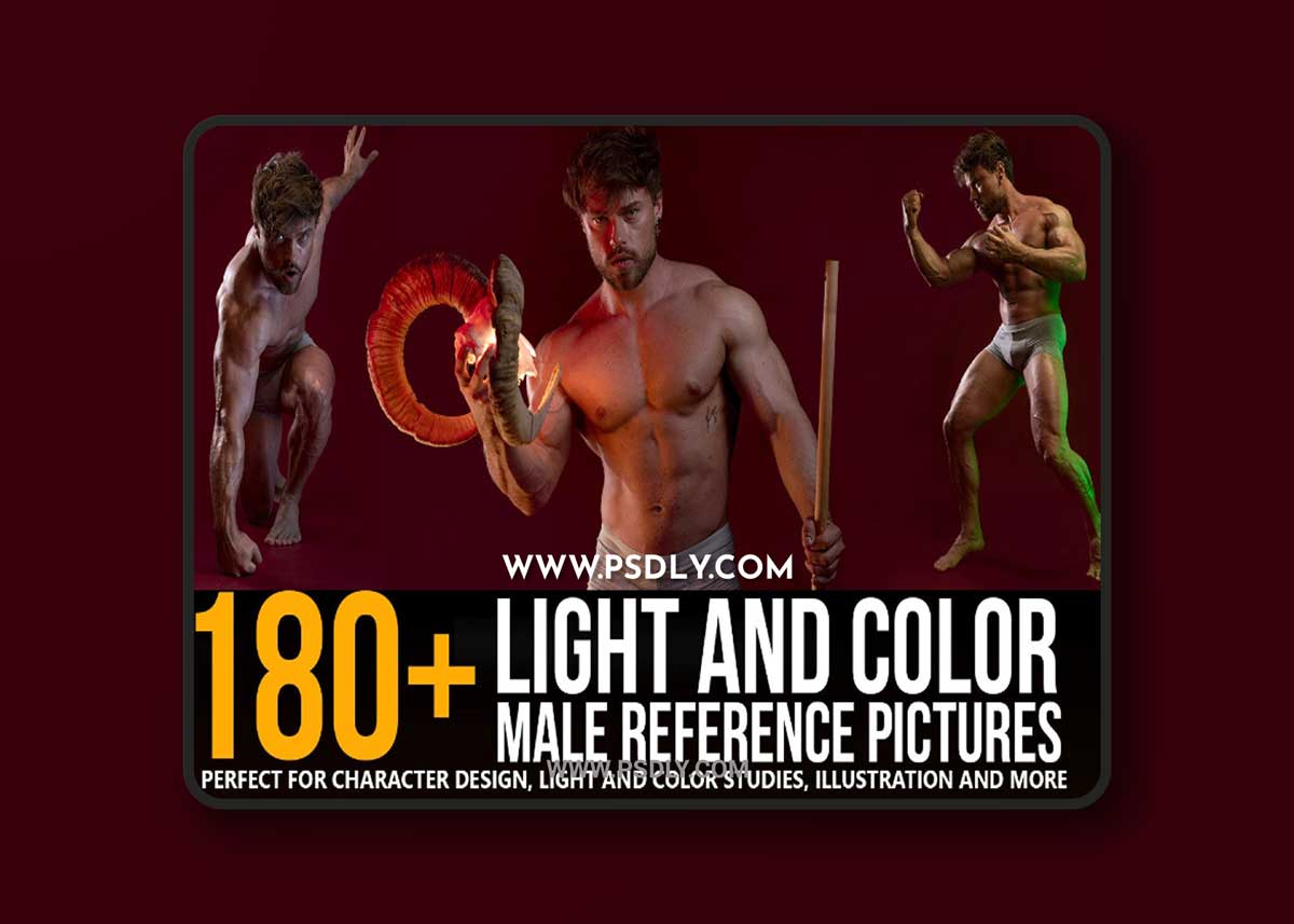 Artstation - Grafit Studio - 180+ Light and Color Male Reference Pictures
