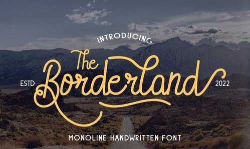 Borderland - Monoline Handwritten Font