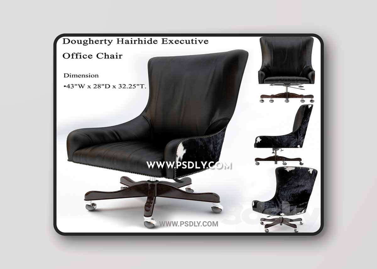 Brindle, Dougherty Hairhide Executive Office Chair, Working chair