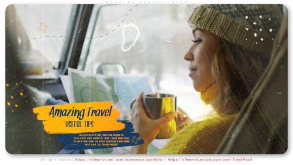 Videohive Brushes Travel Intro 35904052