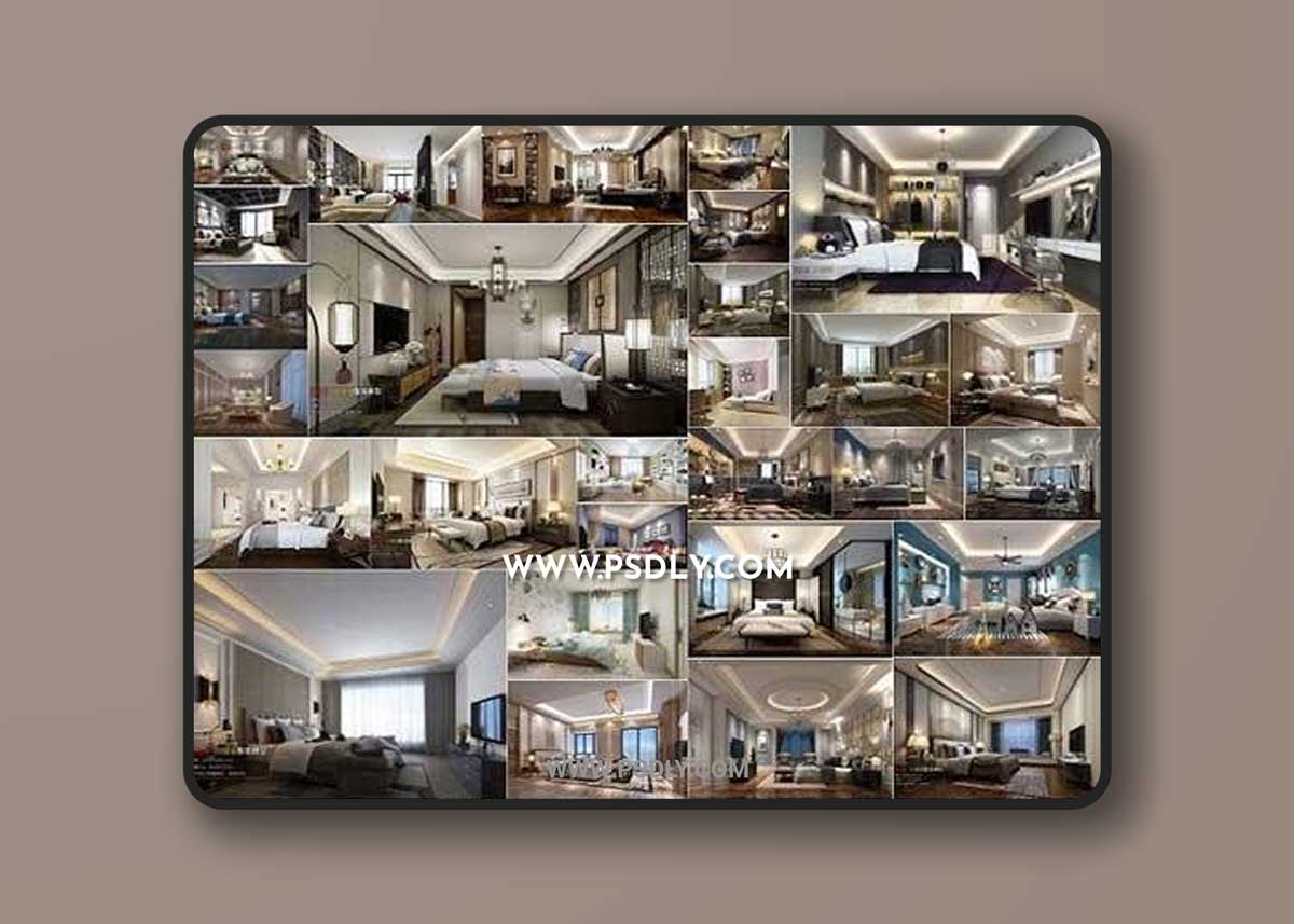 Bundle Bedroom Space 3D-Scenes Collection (222 Units)