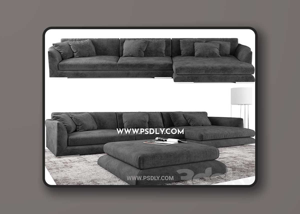 CTS Salotti Open 360 + Pouff 3D Model