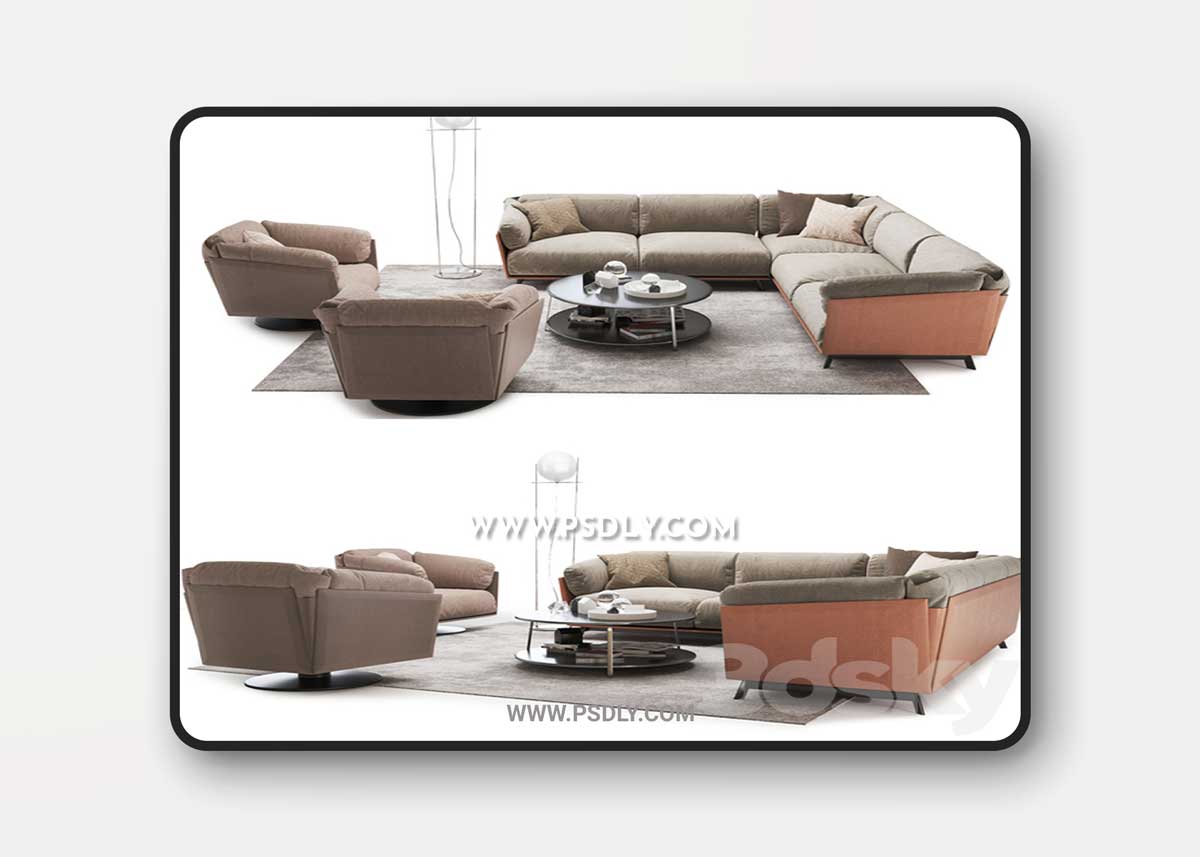 Corner sofa Ditre Italia Kailua 3D Model