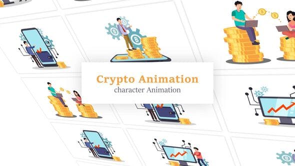 Videohive Cryptocurrency Scene Animation Pack 36080482